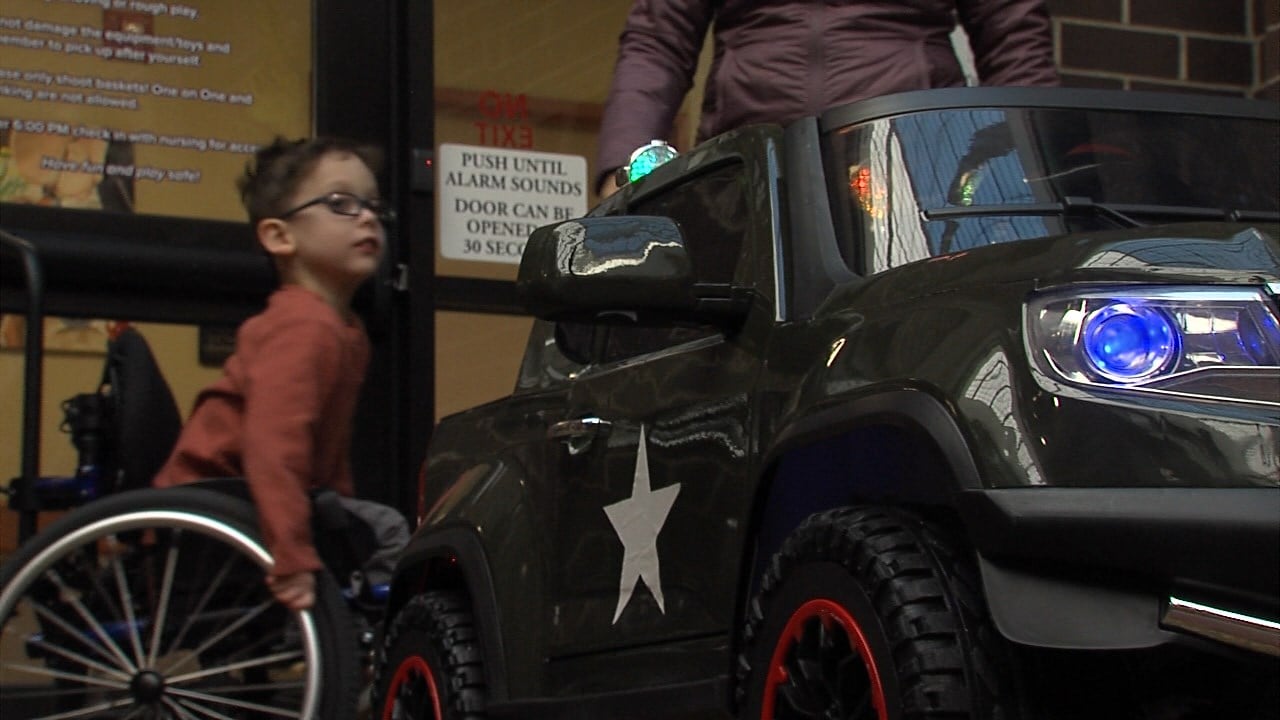 Child gains freedom of mobility with custom car
