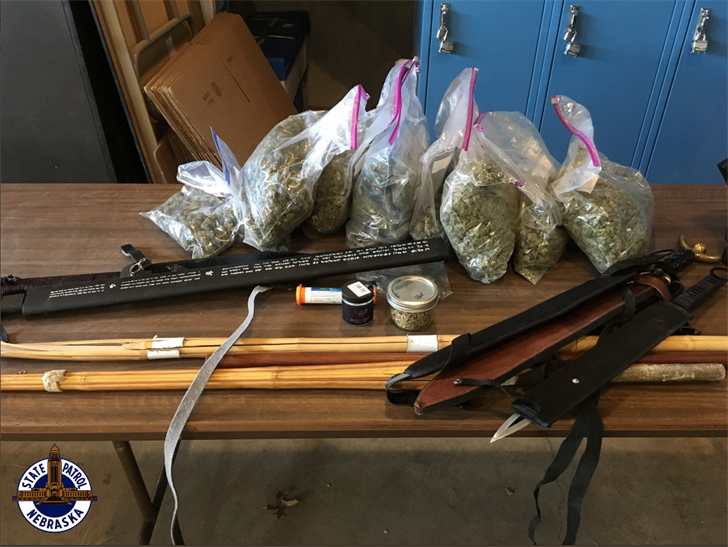 Troopers find drugs, 5 swords in I-80 stop