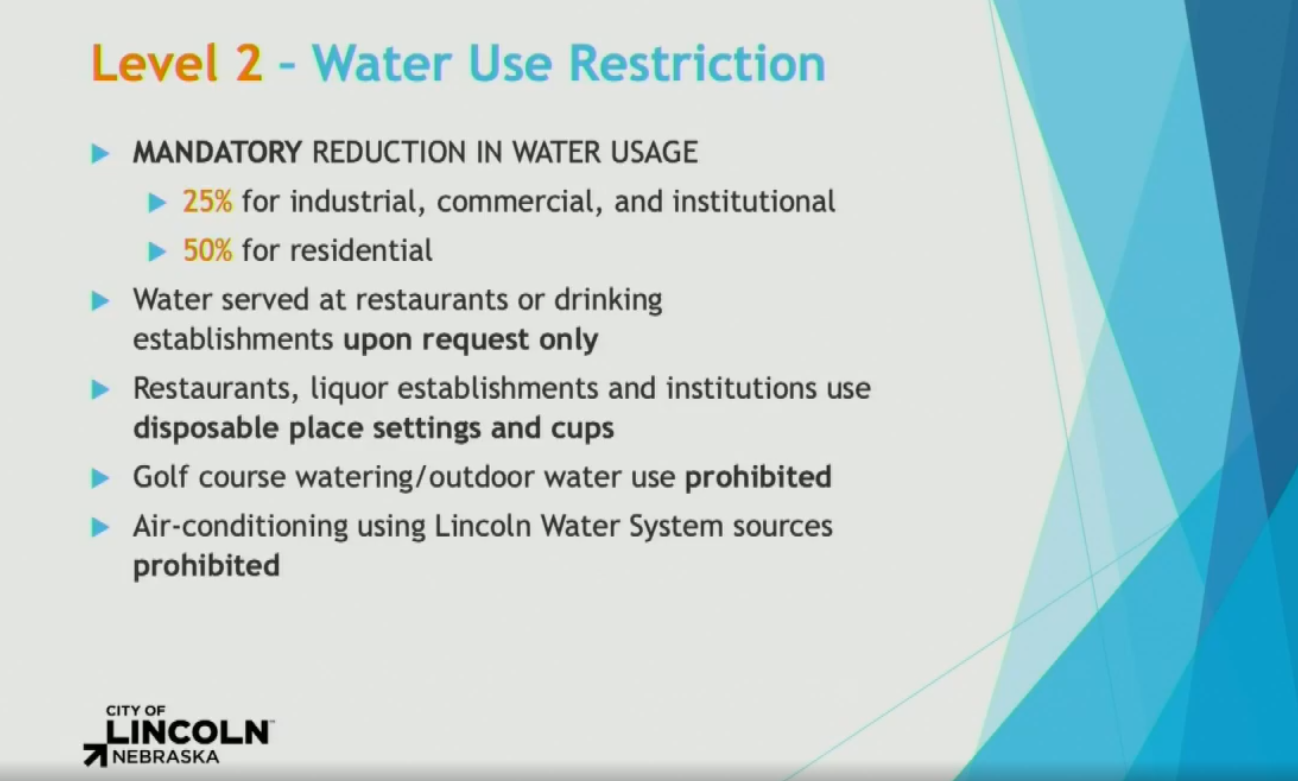 Lincoln's Mayor issues mandatory water restrictions after Platte