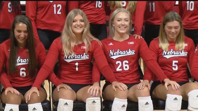 Hames, Stivrins honored as Husker volleyball captains