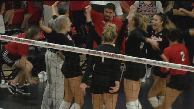 Young Husker volleyball team learning to focus on every point