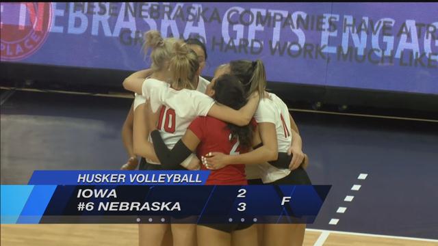 No. 6 Husker volleyball avoids Iowa upset with 3-2 home victory