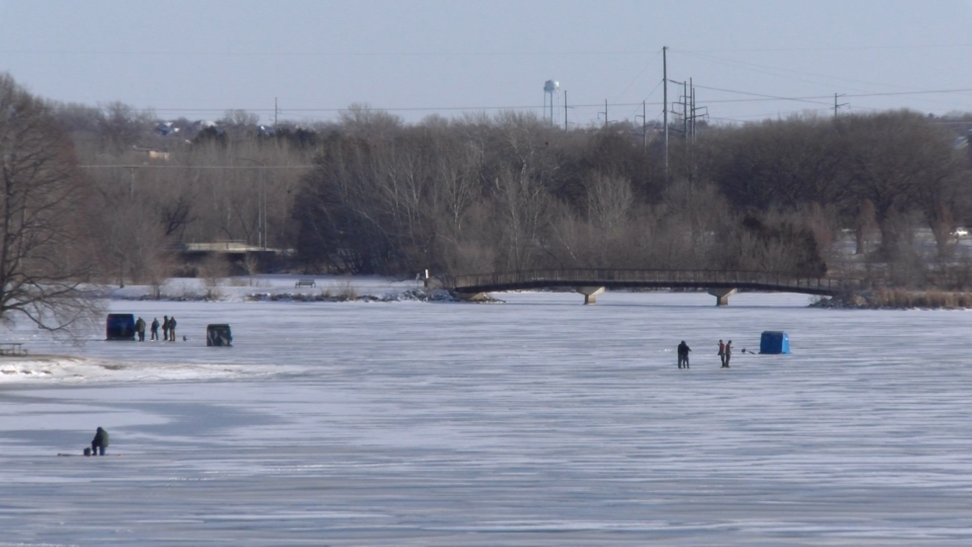 Recreationists take advantage of the cold and snow at Holmes Lake